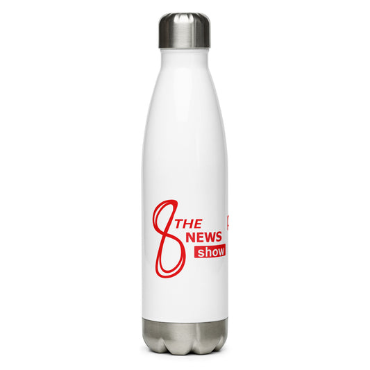 The 8 News Show stainless steel water bottle