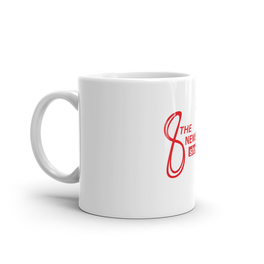 The 8 News Show White mug.