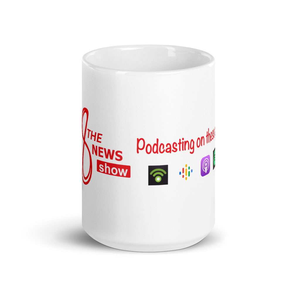 The 8 News Show White mug.